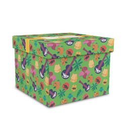 Luau Party Gift Box with Lid - Canvas Wrapped - Medium (Personalized)