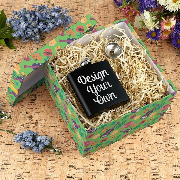 Luau Party Gift Boxes with Lid - Canvas Wrapped - X-Large - In Context