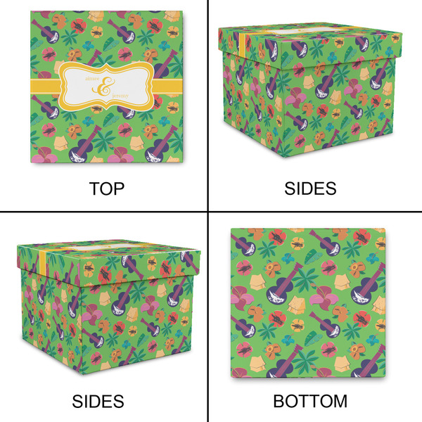 Luau Party Gift Boxes with Lid - Canvas Wrapped - XX-Large - Approval
