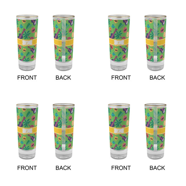 Luau Party Glass Shot Glass - 2 oz - Set of 4 - APPROVAL