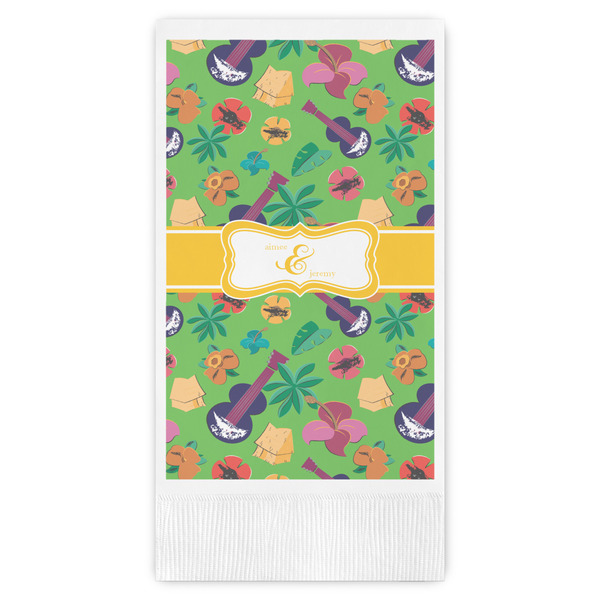 Custom Luau Party Guest Napkins - Full Color - Embossed Edge (Personalized)