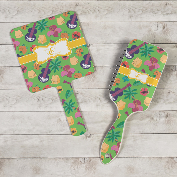 Luau Party Hand Mirrors - In Context