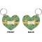 Luau Party Heart Keychain (Front + Back)