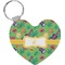 Luau Party Heart Keychain (Personalized)