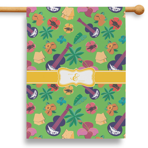 Custom Luau Party 28" House Flag (Personalized)