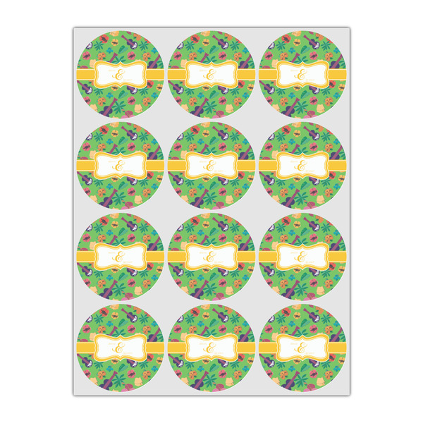 Luau Party Icing Circle - Small - Set of 12
