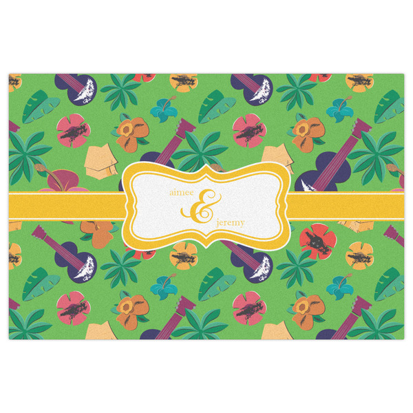 Luau Party Indoor / Outdoor Rug - 4'x6' - Front Flat