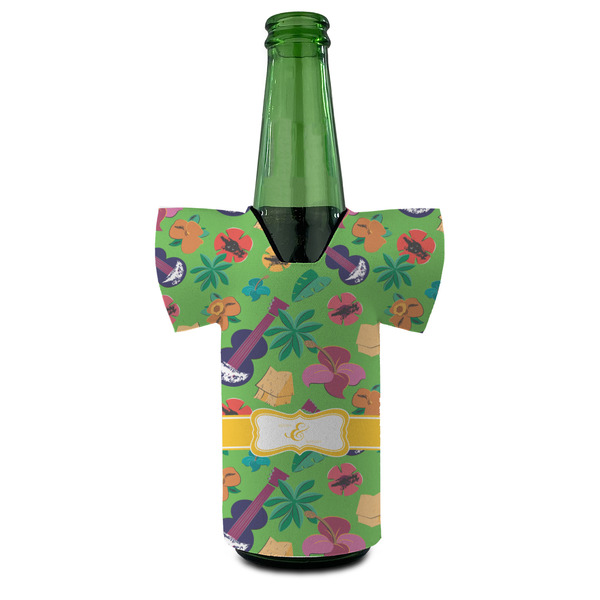 Luau Party Jersey Bottle Cooler - Set of 4 - FRONT (on bottle)