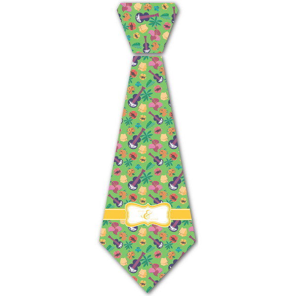 Custom Luau Party Iron On Tie - 4 Sizes w/ Couple's Names