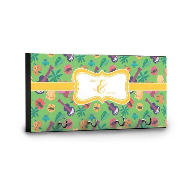 Luau Party Key Hanger - Front View with Hooks