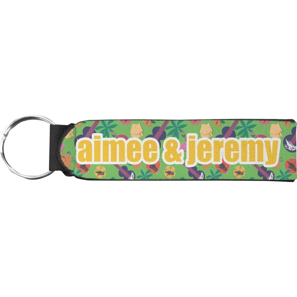 Custom Luau Party Neoprene Keychain Fob (Personalized)