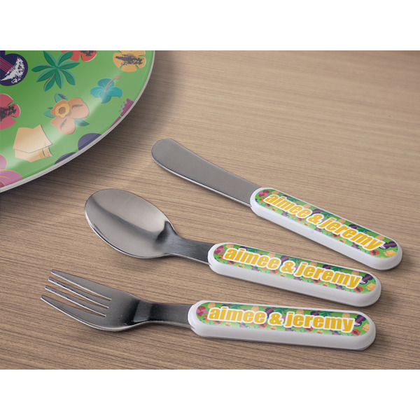 Luau Party Kids Flatware w/ Plate