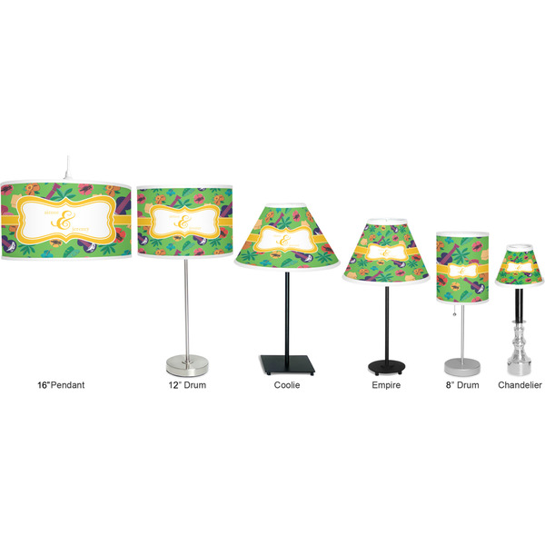 Luau Party Lamp Full View Size Comparison