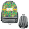 Luau Party Large Backpack - Gray - Front & Back View
