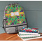 Luau Party Large Backpack - Gray - On Desk