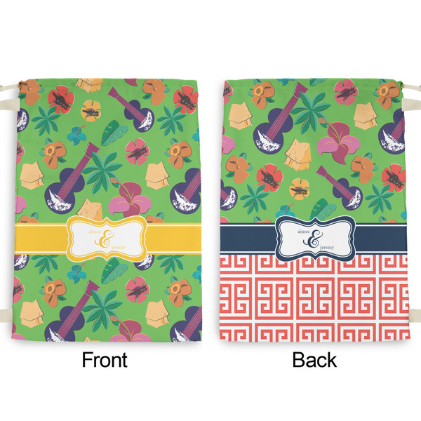 Luau Party Large Laundry Bag - Front & Back View