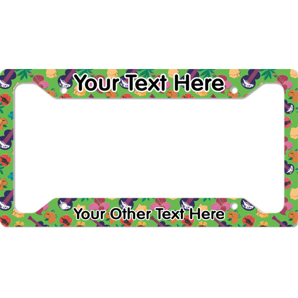 Custom Luau Party License Plate Frame - Style A (Personalized)