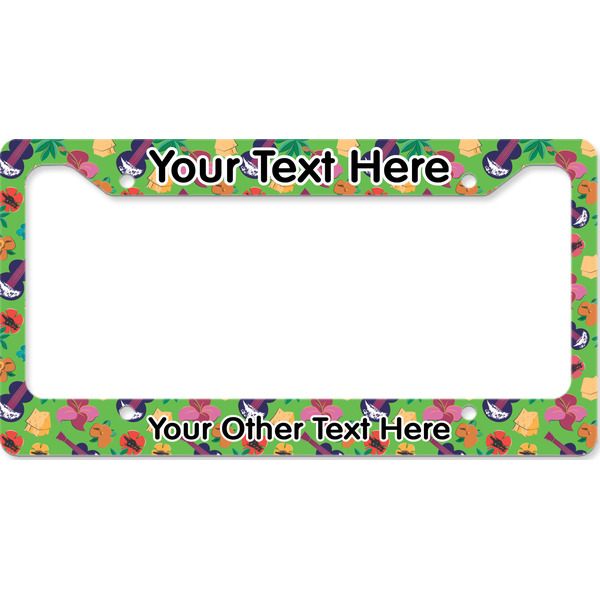 Custom Luau Party License Plate Frame - Style B (Personalized)