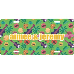 Luau Party Front License Plate (Personalized)