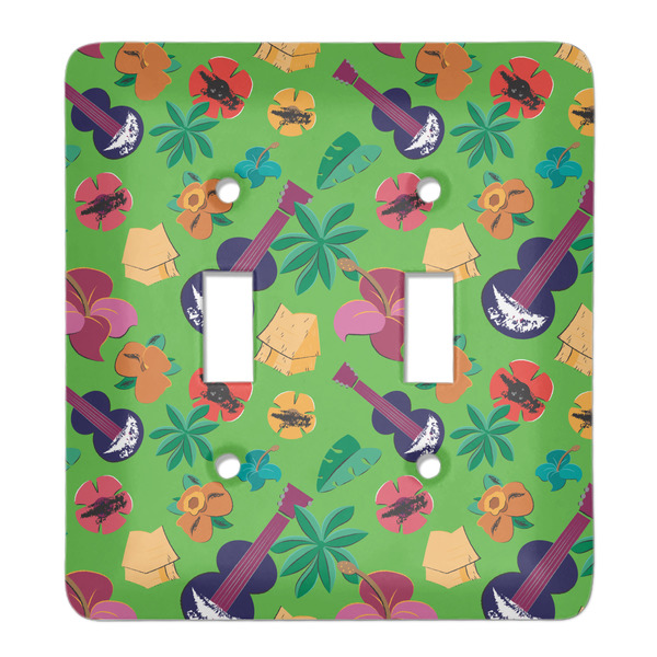 Custom Luau Party Light Switch Cover (2 Toggle Plate)