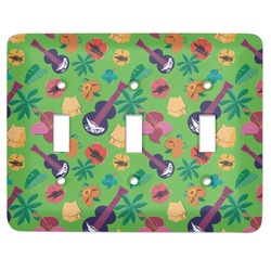 Luau Party Light Switch Cover (3 Toggle Plate)