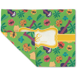 Luau Party Double-Sided Linen Placemat - Single w/ Couple's Names