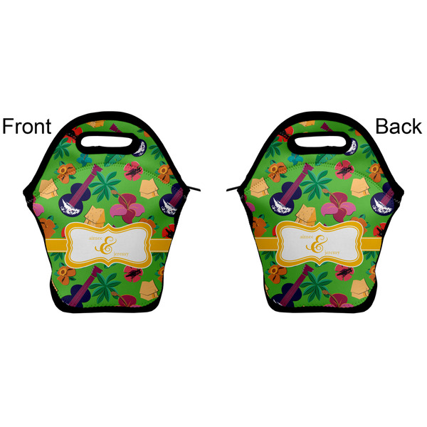 Luau Party Lunch Bag - Front and Back