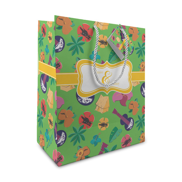 Custom Luau Party Medium Gift Bag (Personalized)