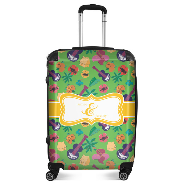Custom Luau Party Suitcase - 24" Medium - Checked (Personalized)