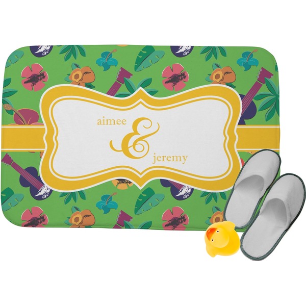 Custom Luau Party Memory Foam Bath Mat - 24"x17" (Personalized)