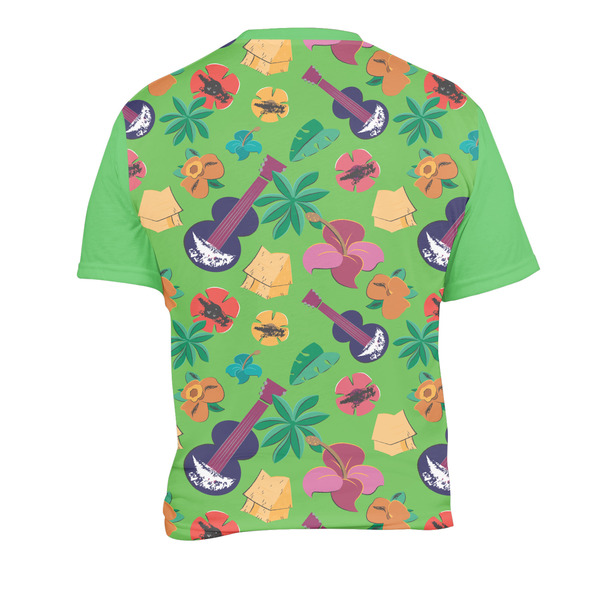 Luau Party Men's Crew Neck T Shirt Medium - Back