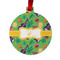 Luau Party Metal Ball Ornament - Front