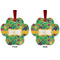 Luau Party Metal Paw Ornament - Front and Back
