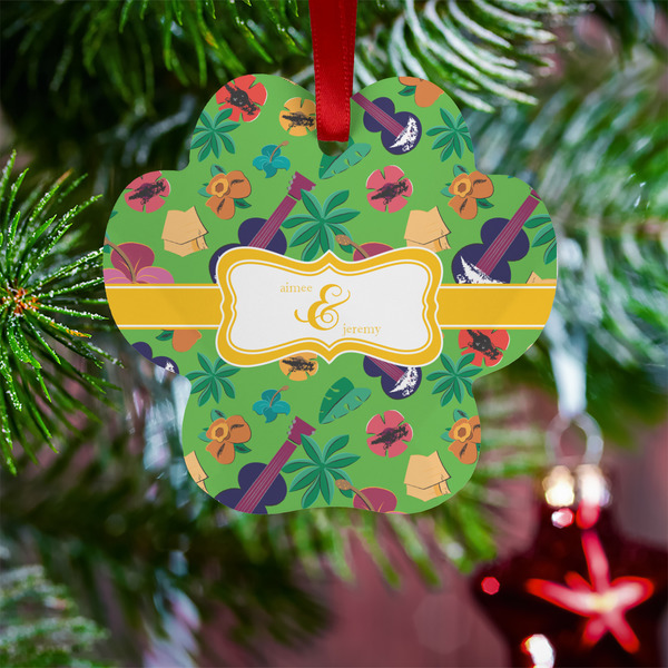 Luau Party Metal Paw Ornament - Lifestyle