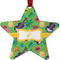 Luau Party Metal Star Ornament - Front