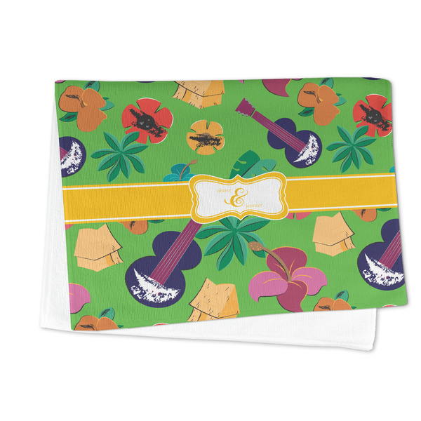 Luau Party Microfiber Dish Towel - FOLDED HALF