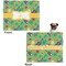 Luau Party Microfleece Dog Blanket - Large- Front & Back