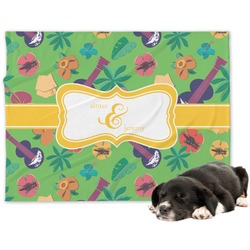 Luau Party Dog Blanket (Personalized)