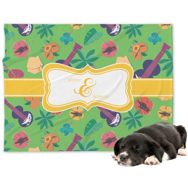 Custom Luau Party Dog Blanket - Regular (Personalized)