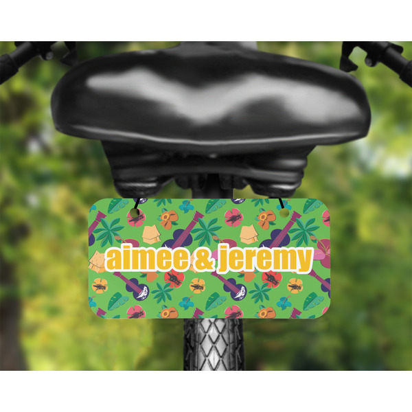 Luau Party Mini License Plate on Bicycle - LIFESTYLE Two holes