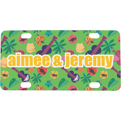 Luau Party Mini / Bicycle License Plate (4 Holes) (Personalized)