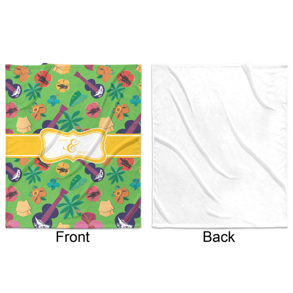 Luau Party Minky Blanket - 50"x60" - Single Sided - Front & Back