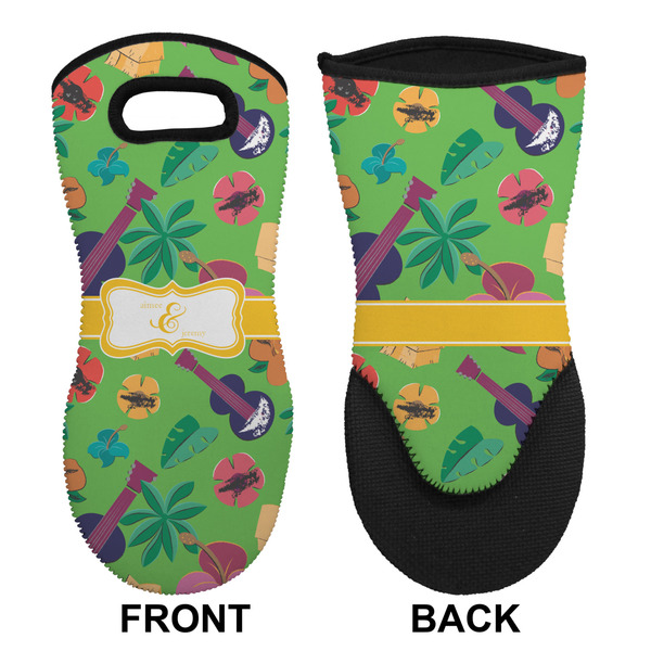 Luau Party Neoprene Oven Mitt (Front & Back)