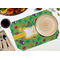 Luau Party Octagon Placemat - Single front (LIFESTYLE) Flatlay