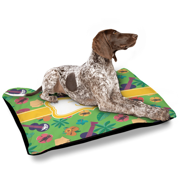 Luau Party Outdoor Dog Beds - Large - IN CONTEXT