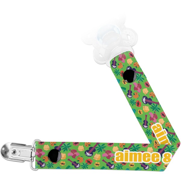 Custom Luau Party Pacifier Clip (Personalized)