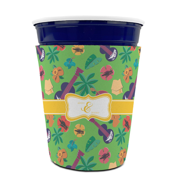 Luau Party Party Cup Sleeves - without bottom - FRONT (on cup)
