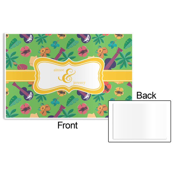 Luau Party Disposable Paper Placemat - Front & Back