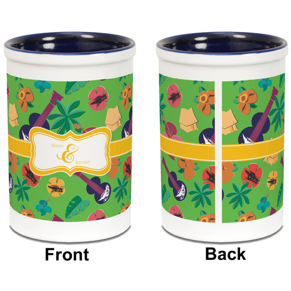 Luau Party Pencil Holder - Blue - approval