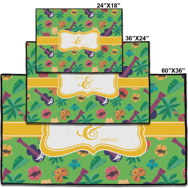 Luau Party Personalized Door Mat - Group Parent IMF
